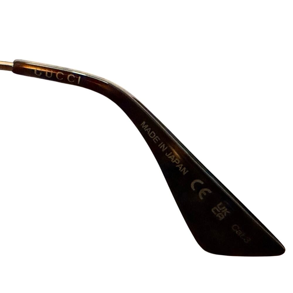 Gucci Red/Green Gradient Round Sunglasses, Gold Frame, NIB560 - Picture 6 of 9